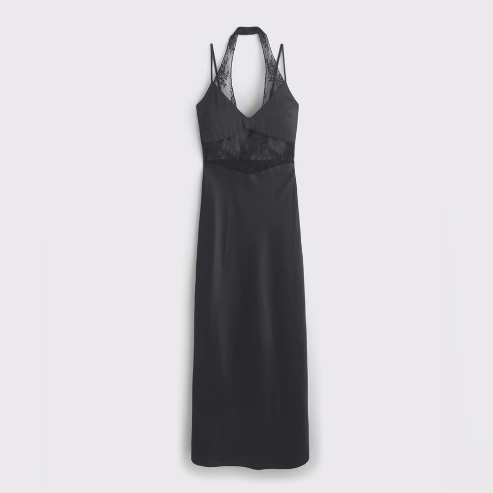 Abercrombie & Fitch Black Lace Maxi Dress